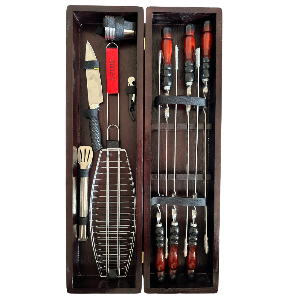 Набор шампуров в деревянном кейсе из 18 предметов