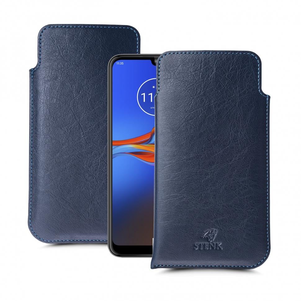 Футляр Stenk Elegance для Motorola Moto E6 Plus Синий (65125)