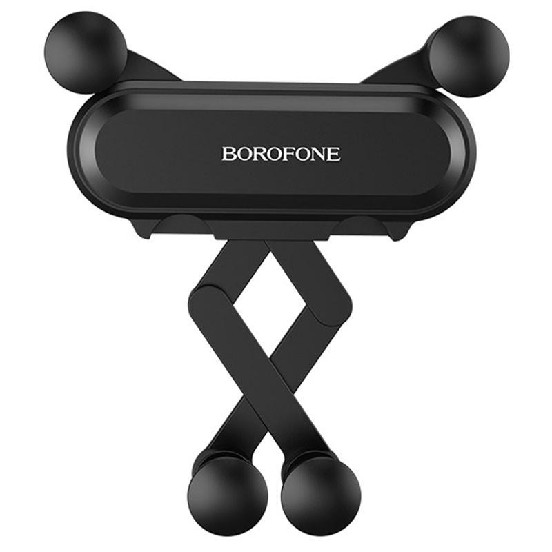 Автомобільний тримач для смартфонів Borofone BH19 Eddie розсувний Black Автомобільний тримач для смартфонів Borofone BH19 Eddie розсувний Black