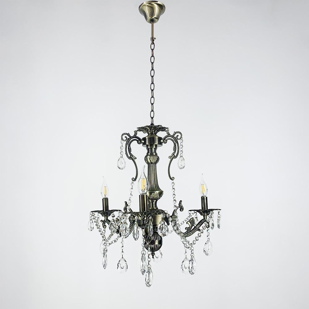 Люстра підвісна кришталева Crystal Life на 3 лампи 50 см Бронза (11549/3) - фото 1 Люстра підвісна кришталева Crystal Life на 3 лампи 50 см Бронза (11549/3) - фото 1