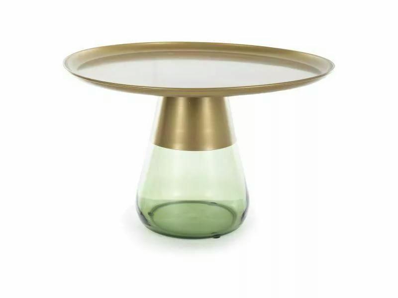 Журнальний столик Signal TIFFANY B 70 см Золотий/Зелений (TIFFANYBZLZFI70)