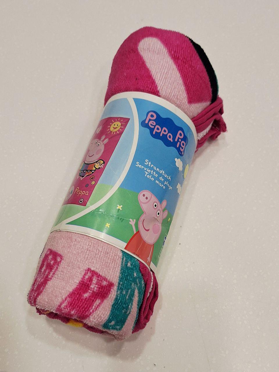 Полотенце банный велюр-махра Peppa Pig 70х150 см (1931)
