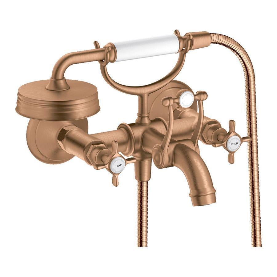 Смеситель для ванны Axor Montreux двухвентильный Cross Бронзовый матовый (16540140)