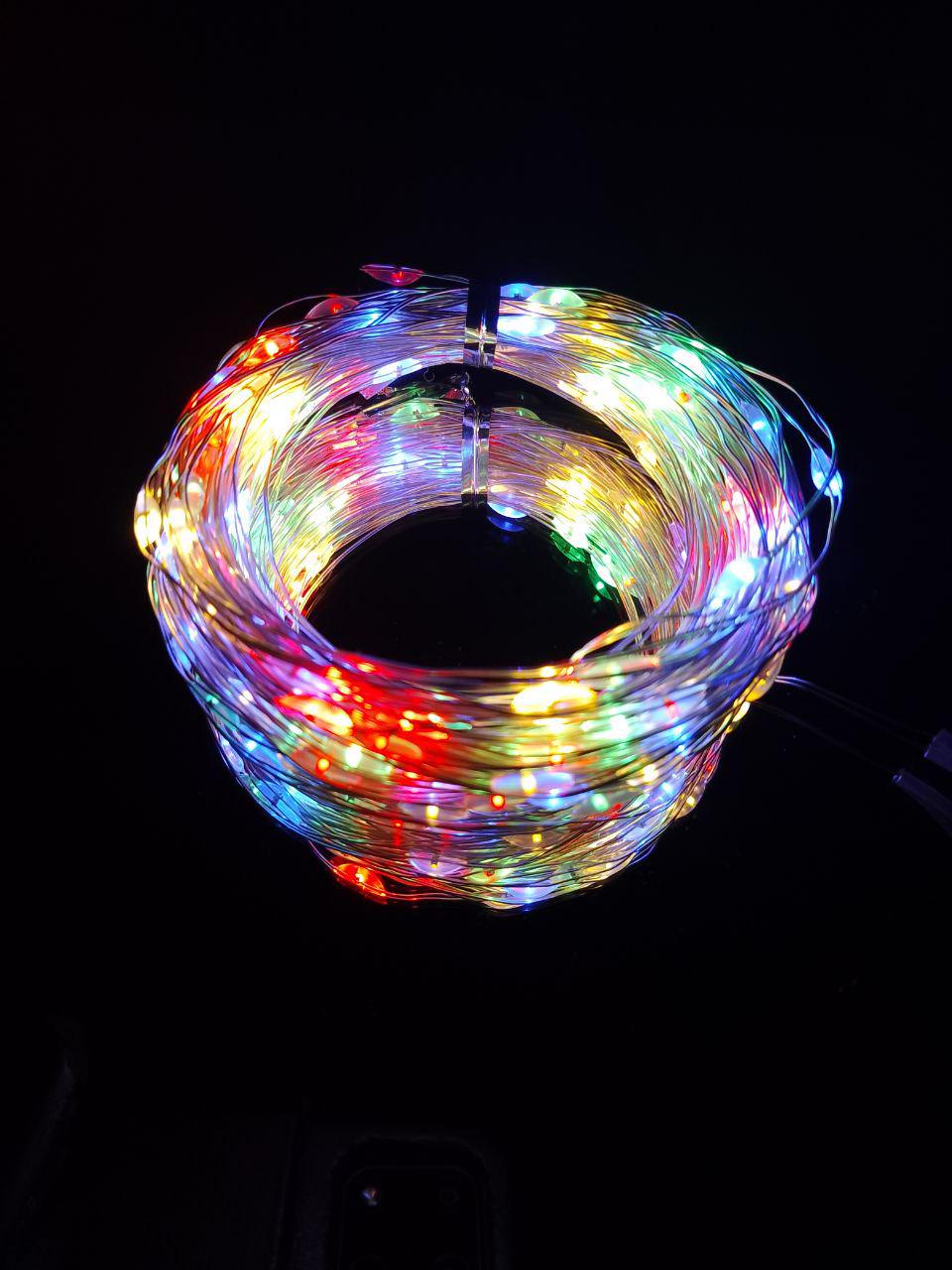 Гирлянда от USB светодиодные капли 20 м 200 LED 8 режимов с пультом. - фото 2