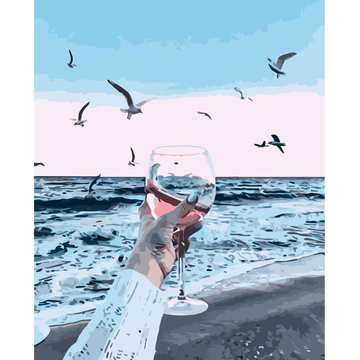 Картина по номерам Strateg Приятный вечер у моря 40x50 см (VA-3508)