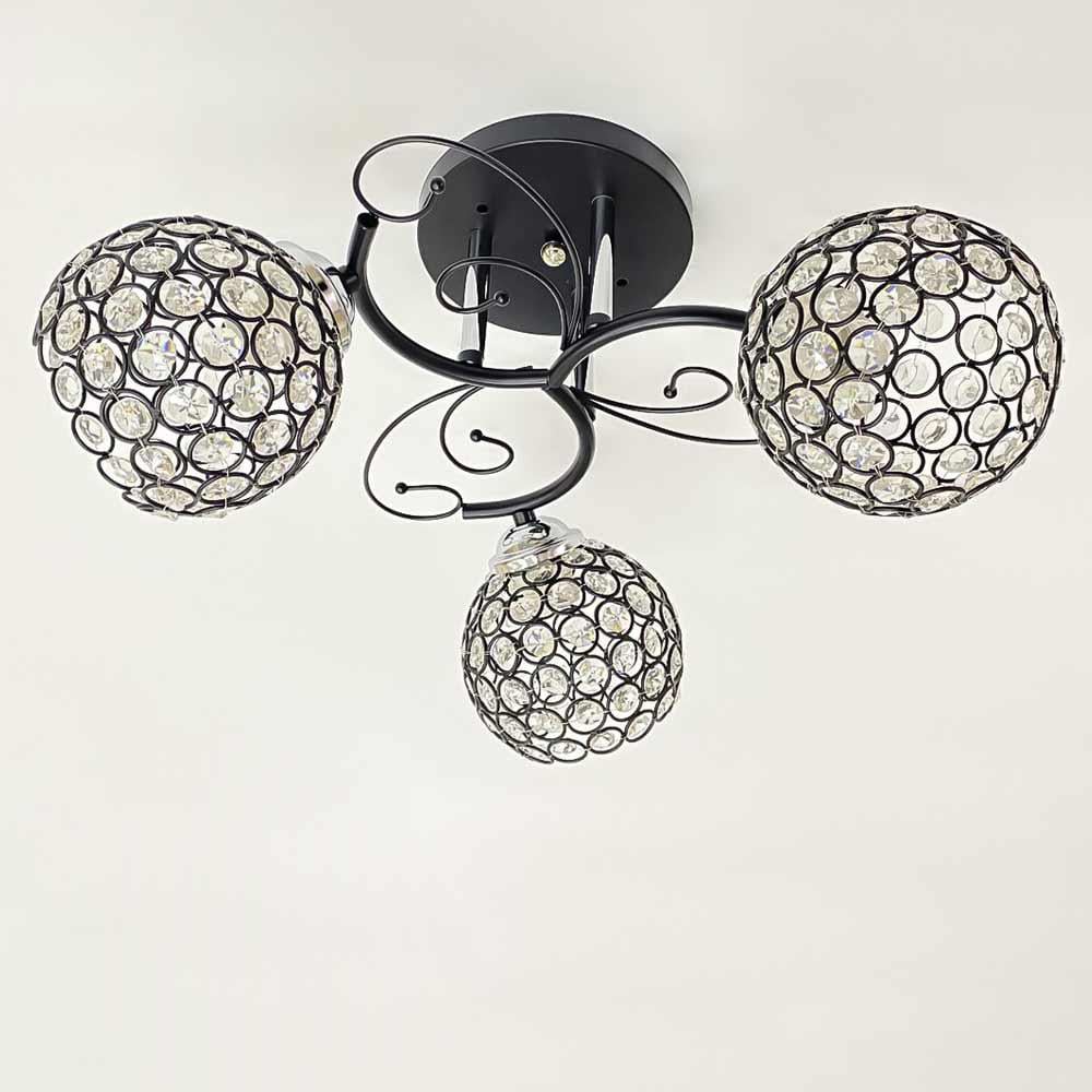 Люстра стельова Light House SRS-20383/3 Чорний/Хром