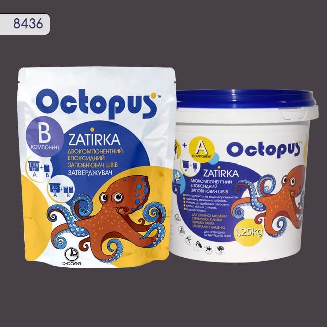 Затирка для плитки Octopus Zatirka 8436 эпоксидная 1,25 кг