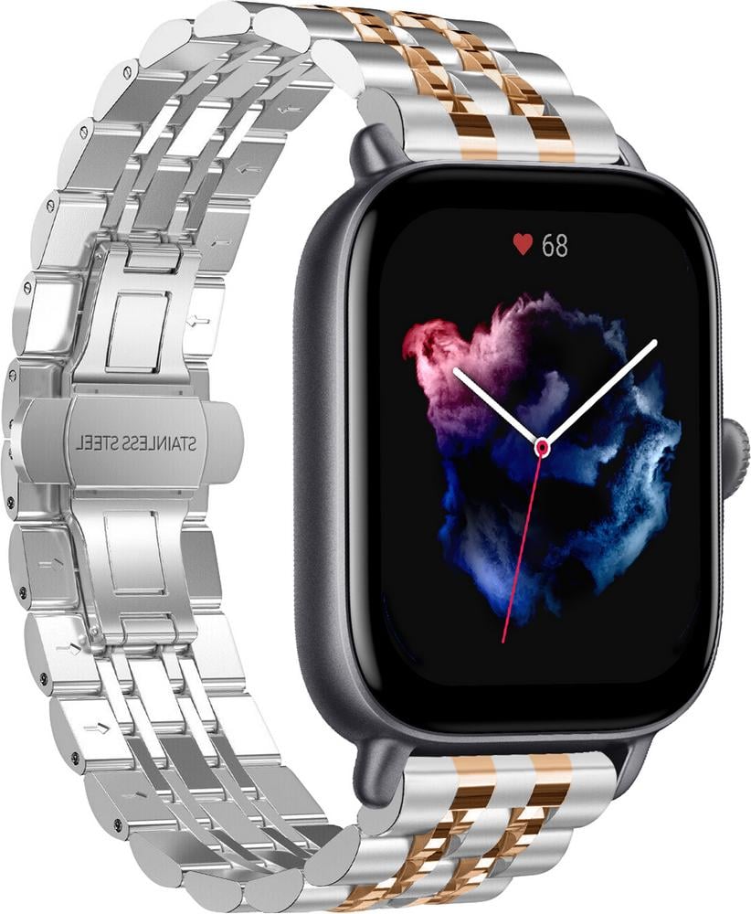 Браслет металлический Spinye Line для Amazfit GTS 3 Silver Rose (29038-68)