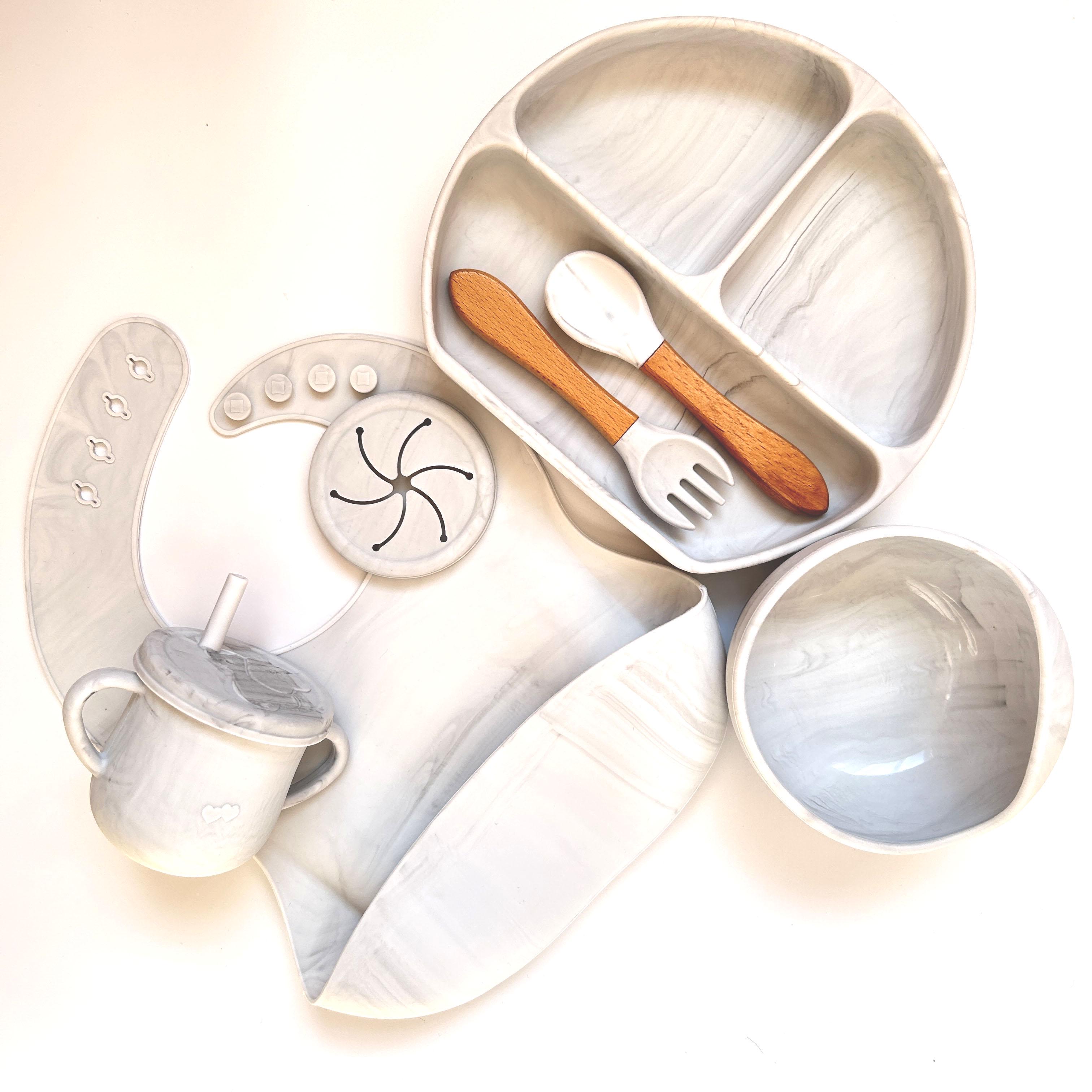 Набор детской посуды Y1 img_e4101 STRN Мраморный (62921) - фото 1