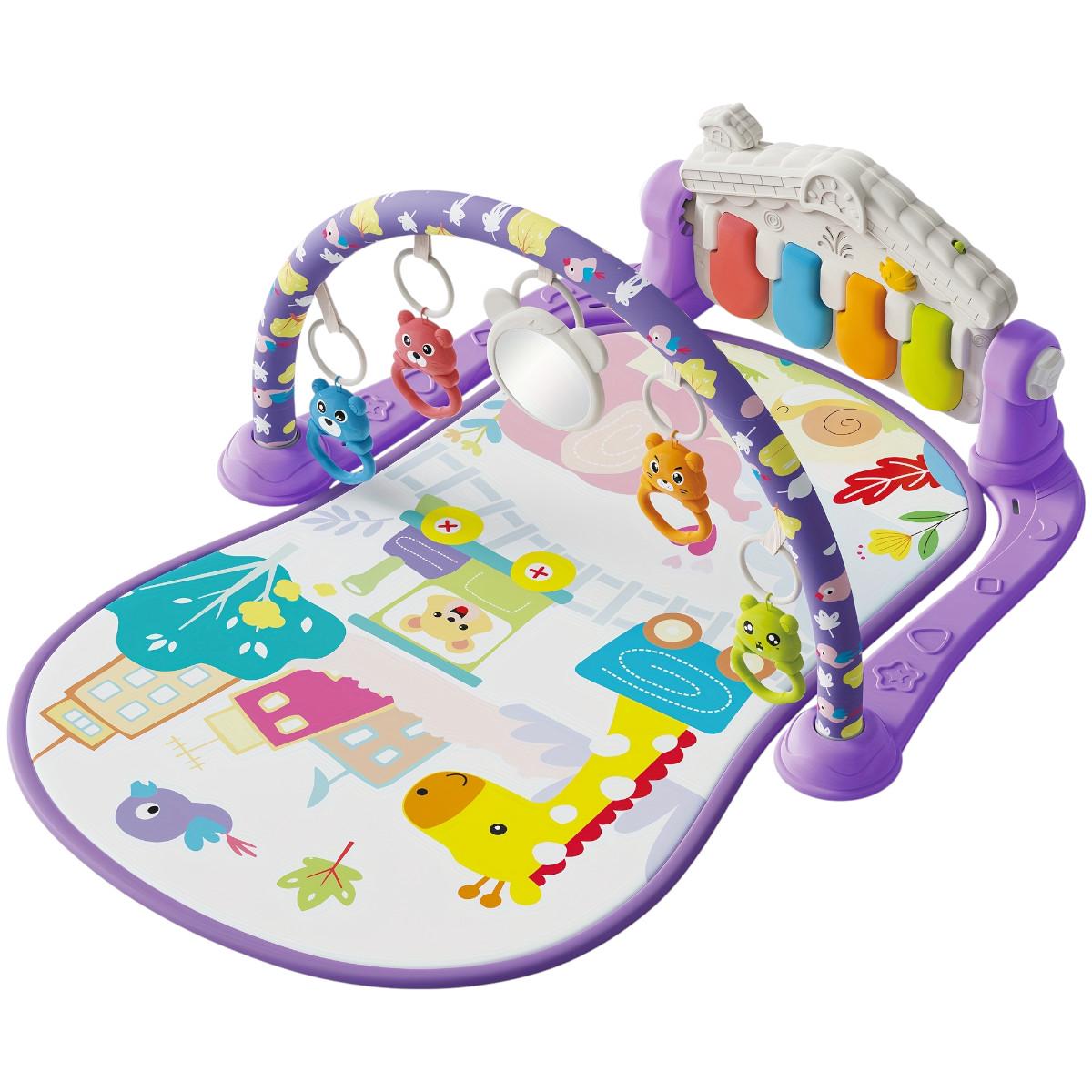 Розвиваючий килимок для дітей Baby Gym з дугою піаніно та підвісками (8622)