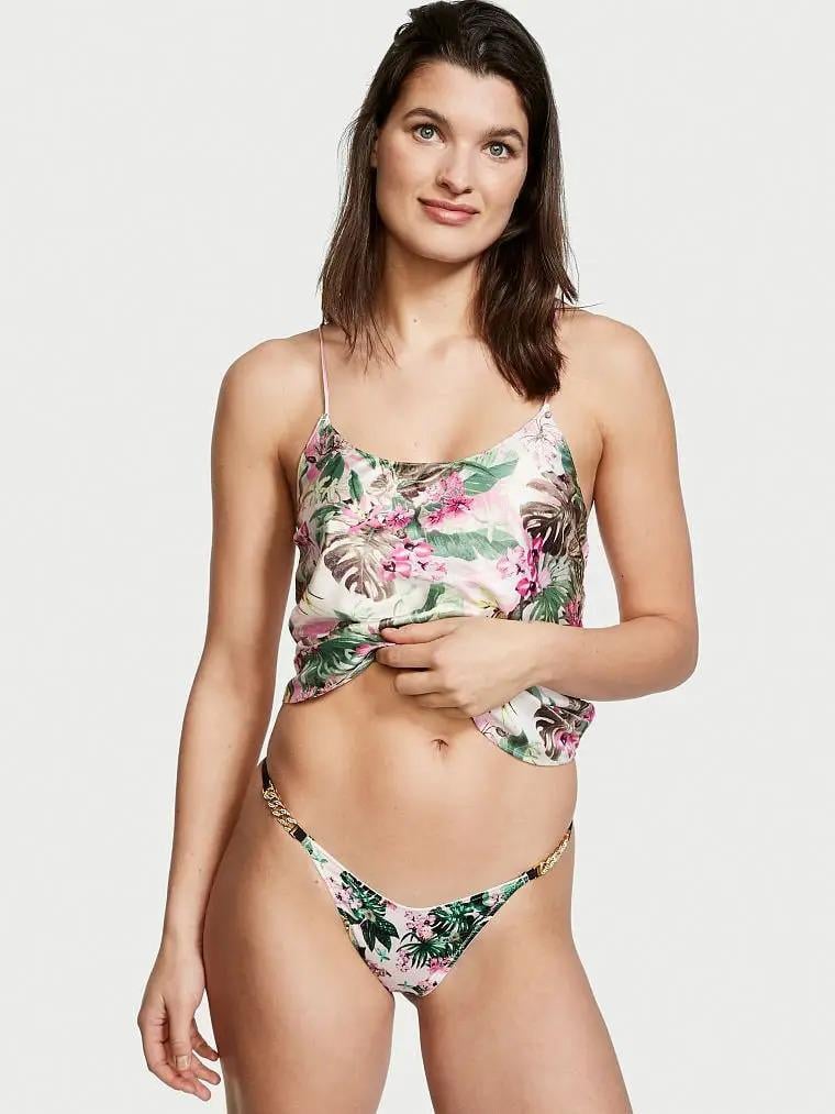Трусики стринги Victoria's Secret Very Sexy Satin Thong Panty M Белый (26470125)