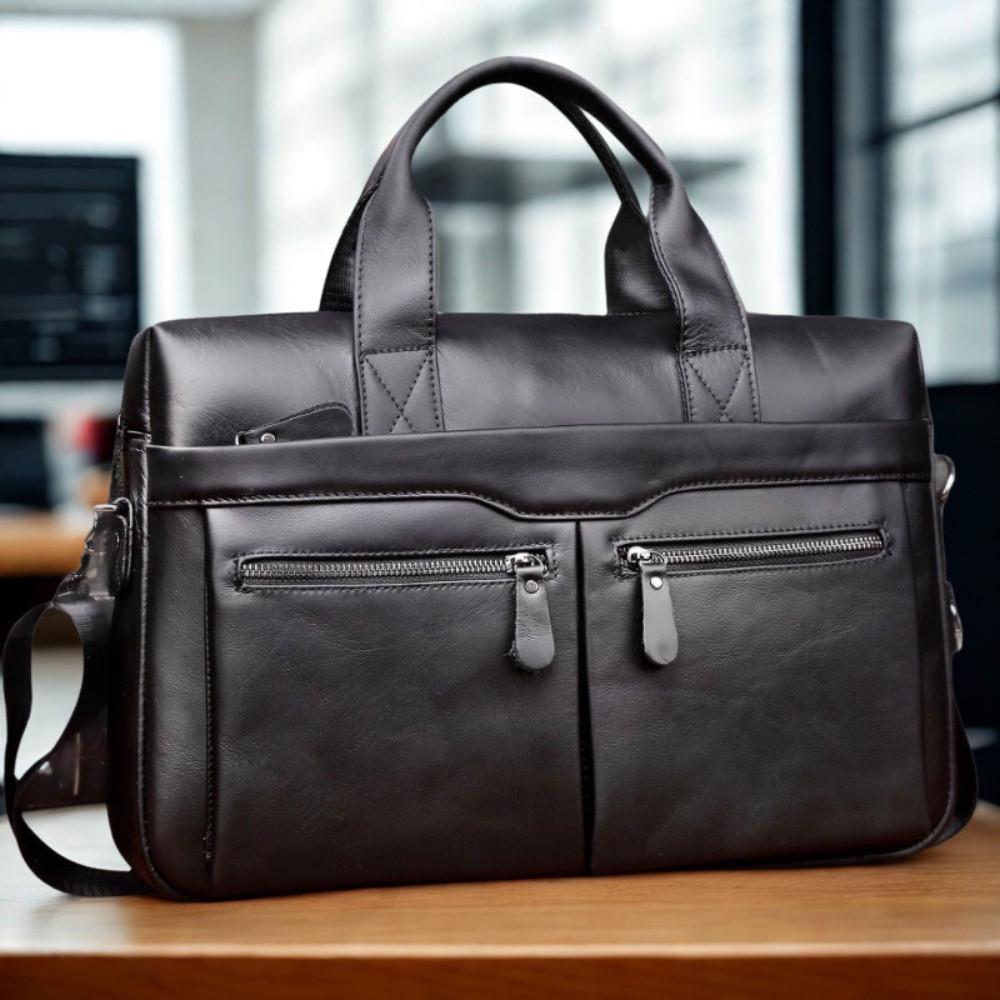 Портфель чоловічий Lorian з відділенням для ноутбука та зовнішніми карманами Чорний (LR 259006-black-PW) - фото 2