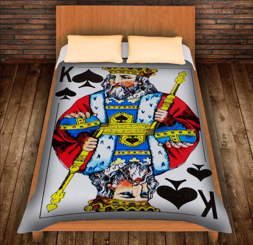 Плед с 3D принтом Карты Пиковый Король 150x200 см (epi_0387)
