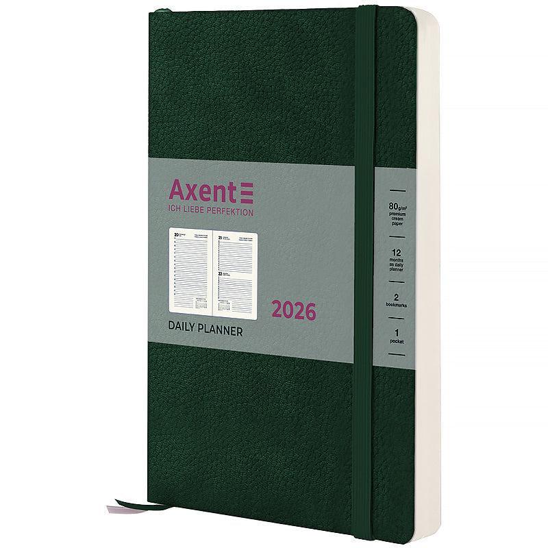 Дневник датированный 2026 Axent Partner Soft Skin 145х210 мм 336 стр. Темно-зеленый (8810-26-23-A) Дневник датированный 2026 Axent Partner Soft Skin 145х210 мм 336 стр. Темно-зеленый (8810-26-23-A)