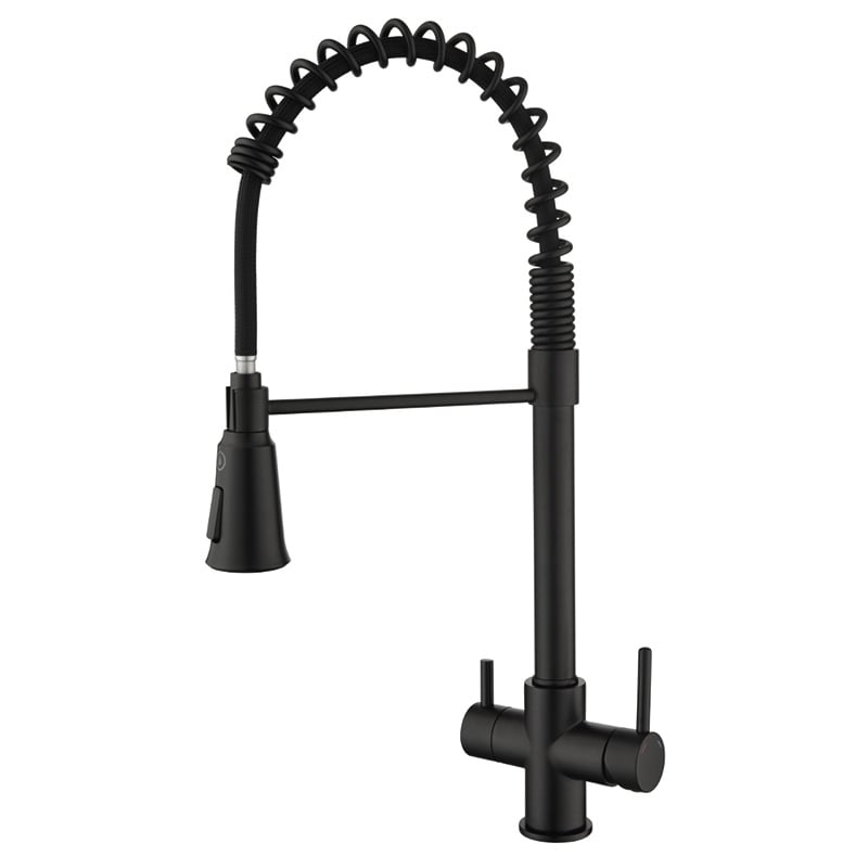 Смеситель для кухни KOER KB-72025-05 с выходом для питьевой воды излив пружина (KR5015)