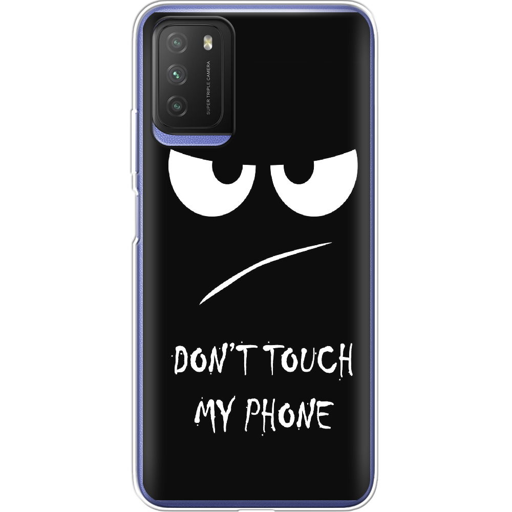 Чехол BoxFace Poco M3 Don't Touch my Phone Прозрачный силикон (41586-up535-41586)