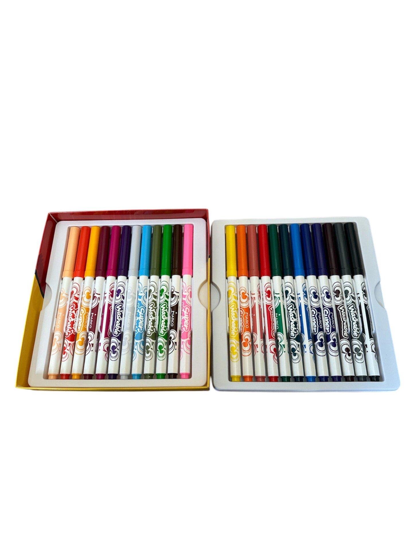 Фломастеры Marco Ultra Washable 1630-24CB 24 цветов (26419225) - фото 3