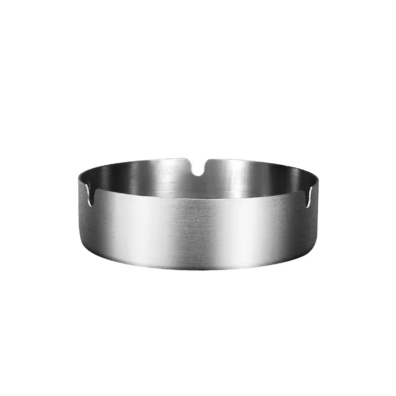 Попільниця настільна з нержавіючої сталі 8х3 см Сріблястий (27086322)