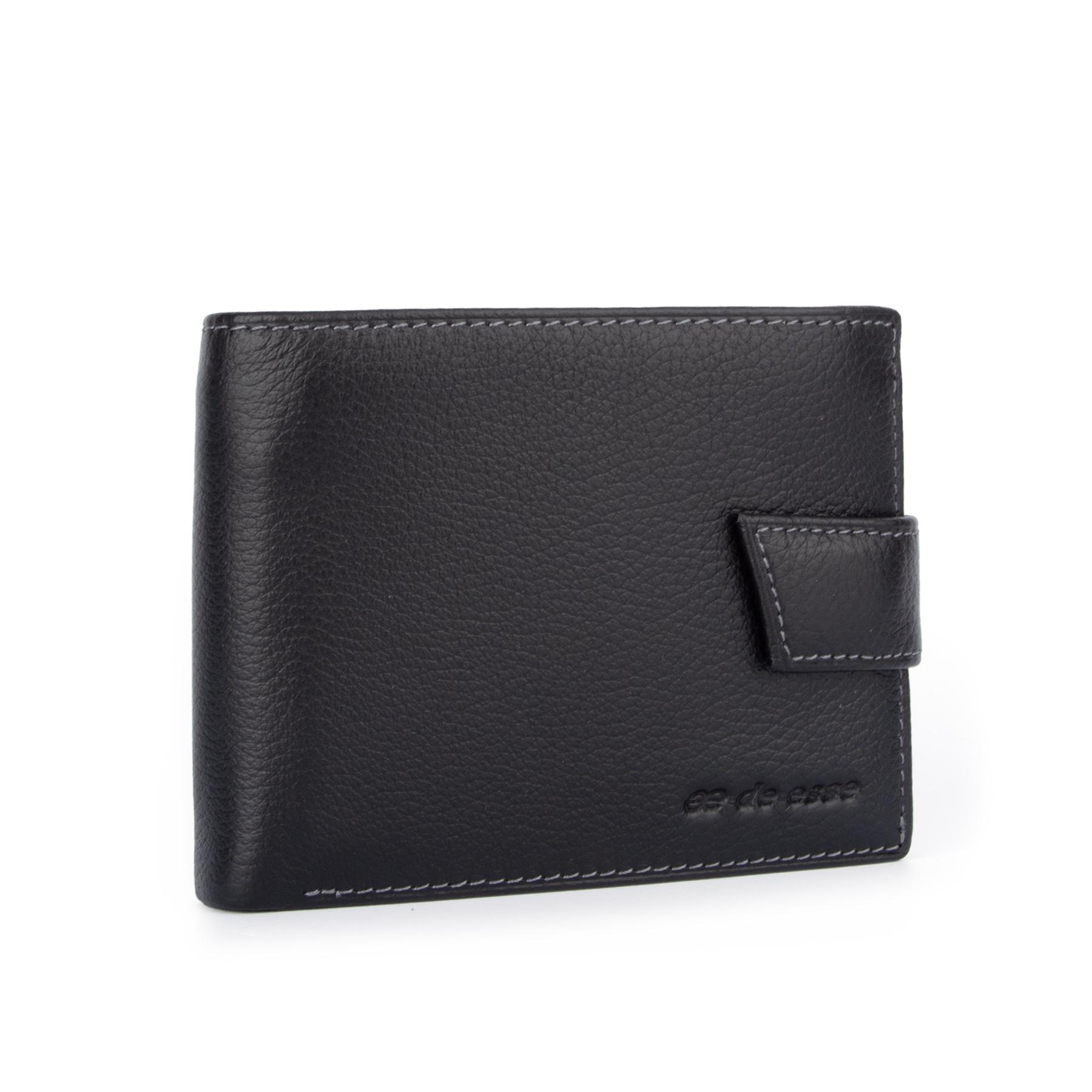 Кошелек мужской кожаный De Esse LC14204-GD01 на магните Черный (2566336030) Кошелек мужской кожаный De Esse LC14204-GD01 на магните Черный (2566336030)