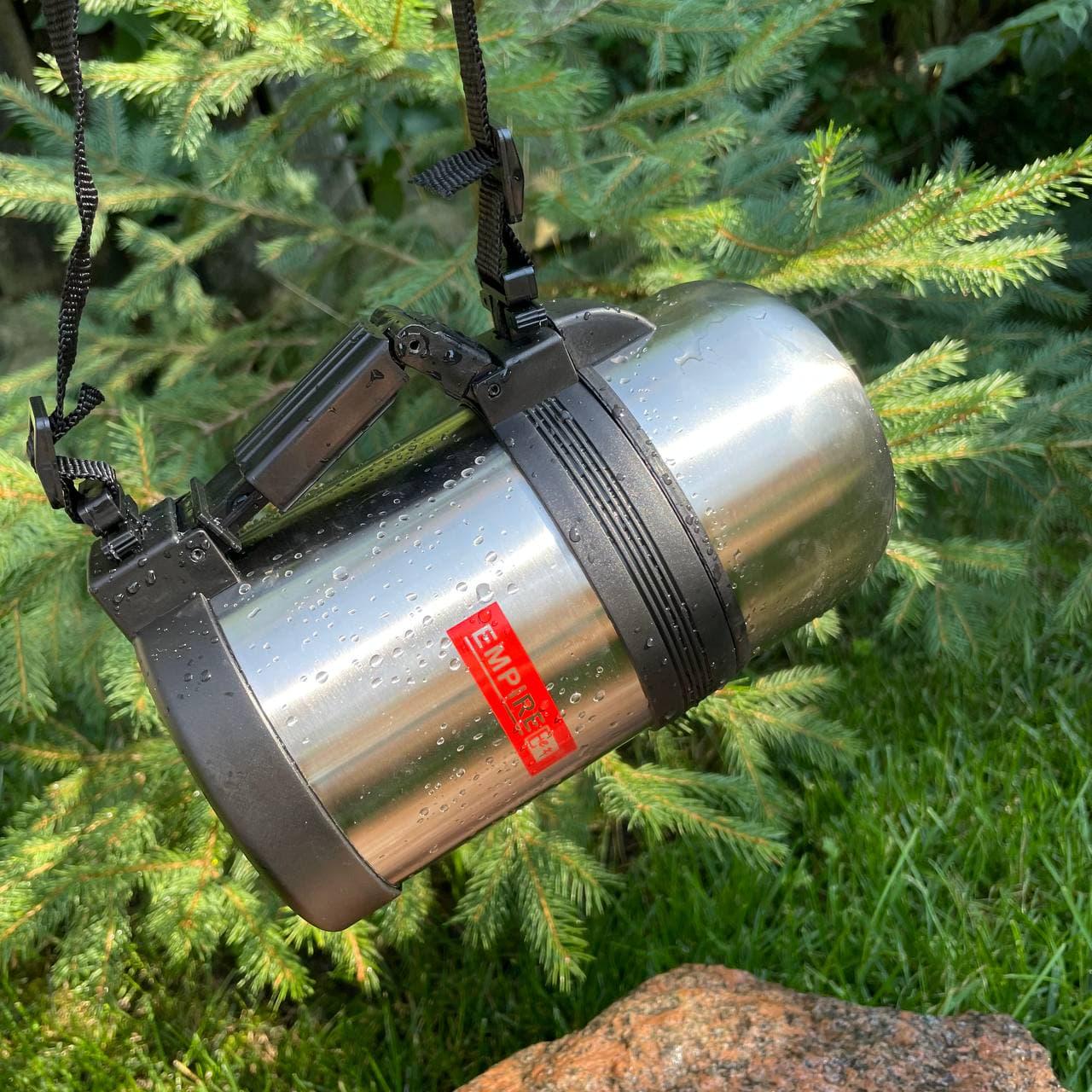 Термос туристический для воды и пищи нержавеющая сталь круглый 800 мл - фото 5