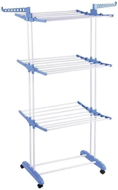 Сушилка для белья Tiers Garment Rack With Wheels ABS Синий - фото 1