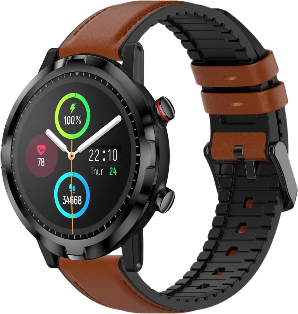 Ремінець шкіряний Tamyx для Haylou Smart Watch RT LS05S Brown (31629-30)