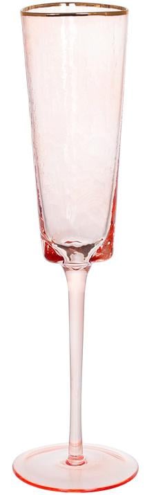 Набір фужерів для шампанського Diva Pink 160 мл 4 шт. із золотим кантом Рожевий (BD-579-248) - фото 1 Набір фужерів для шампанського Diva Pink 160 мл 4 шт. із золотим кантом Рожевий (BD-579-248) - фото 1