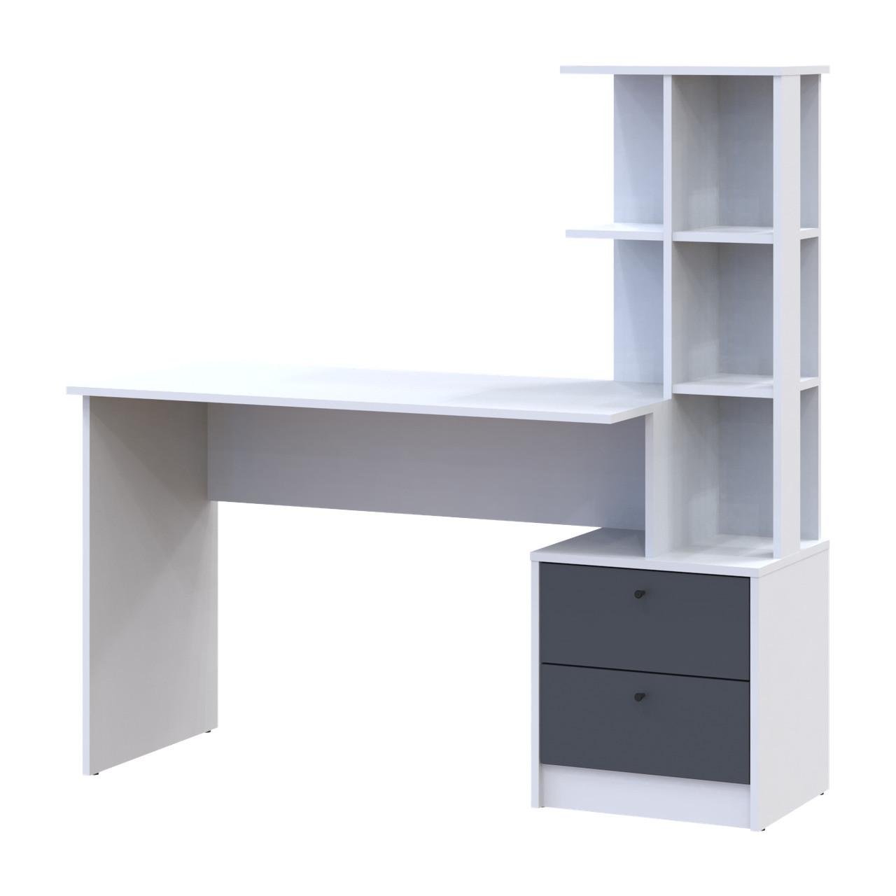 Компьютерный стол Doros Т7 136х55х138 см Белый/Графит (41516058)