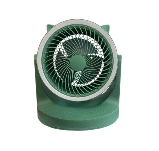 Вентилятор портативный F7 с подсветкой зарядка Type-C Зеленый (000579962)