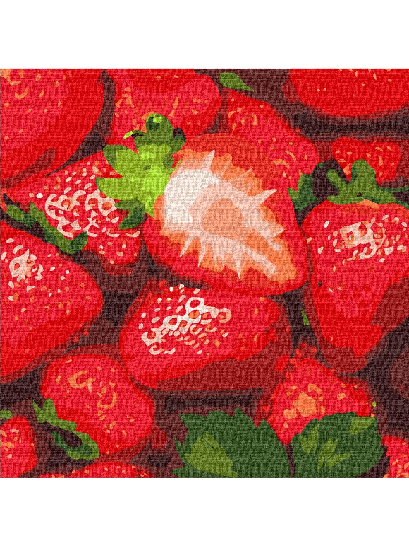 Картина за номерами Ideyka Соковита полуниця 25х25 см (KHO5648)