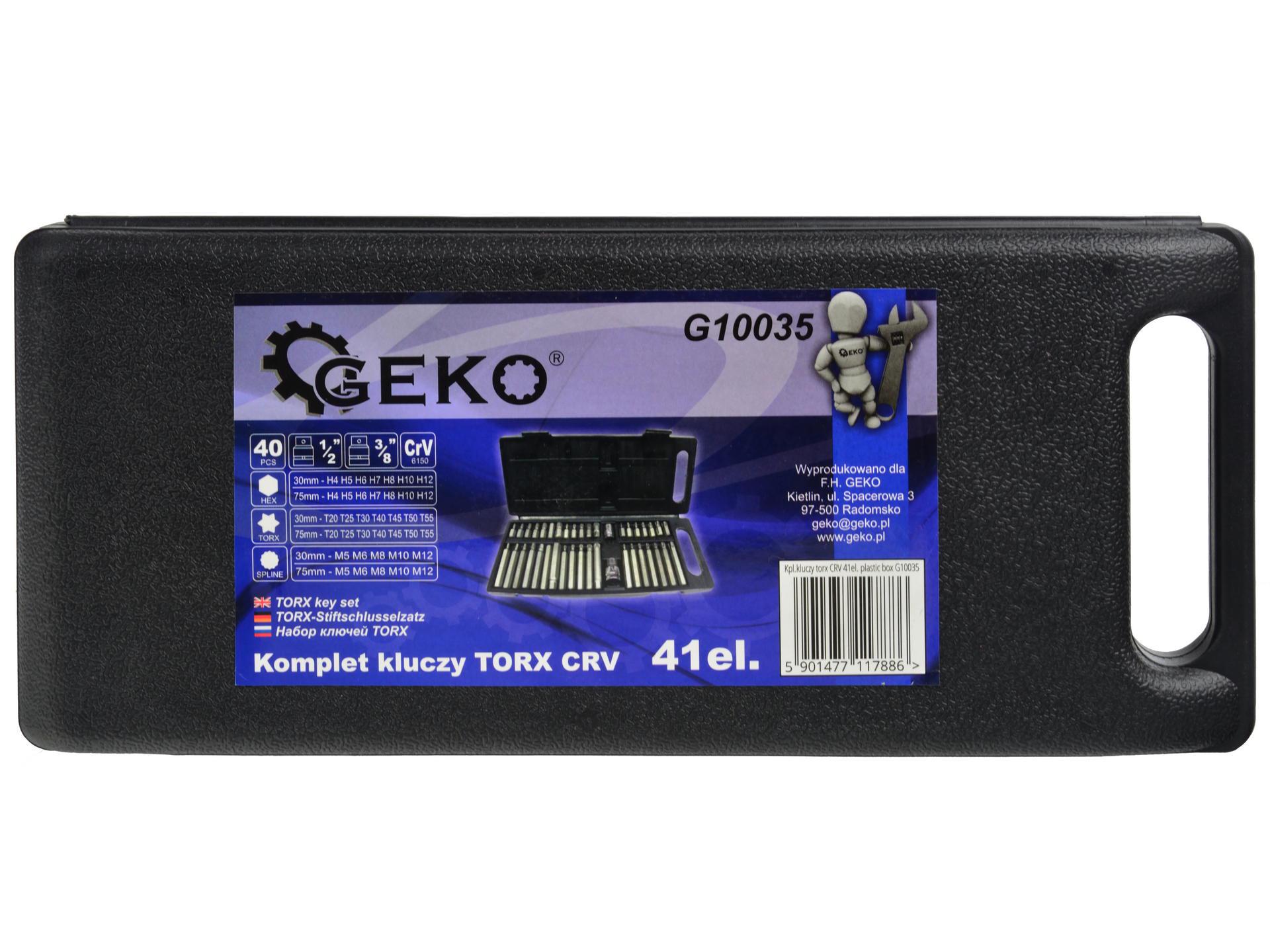 Ключи шестигранные Geko G10035 Torx Spline 40 шт. (G10035) - фото 6