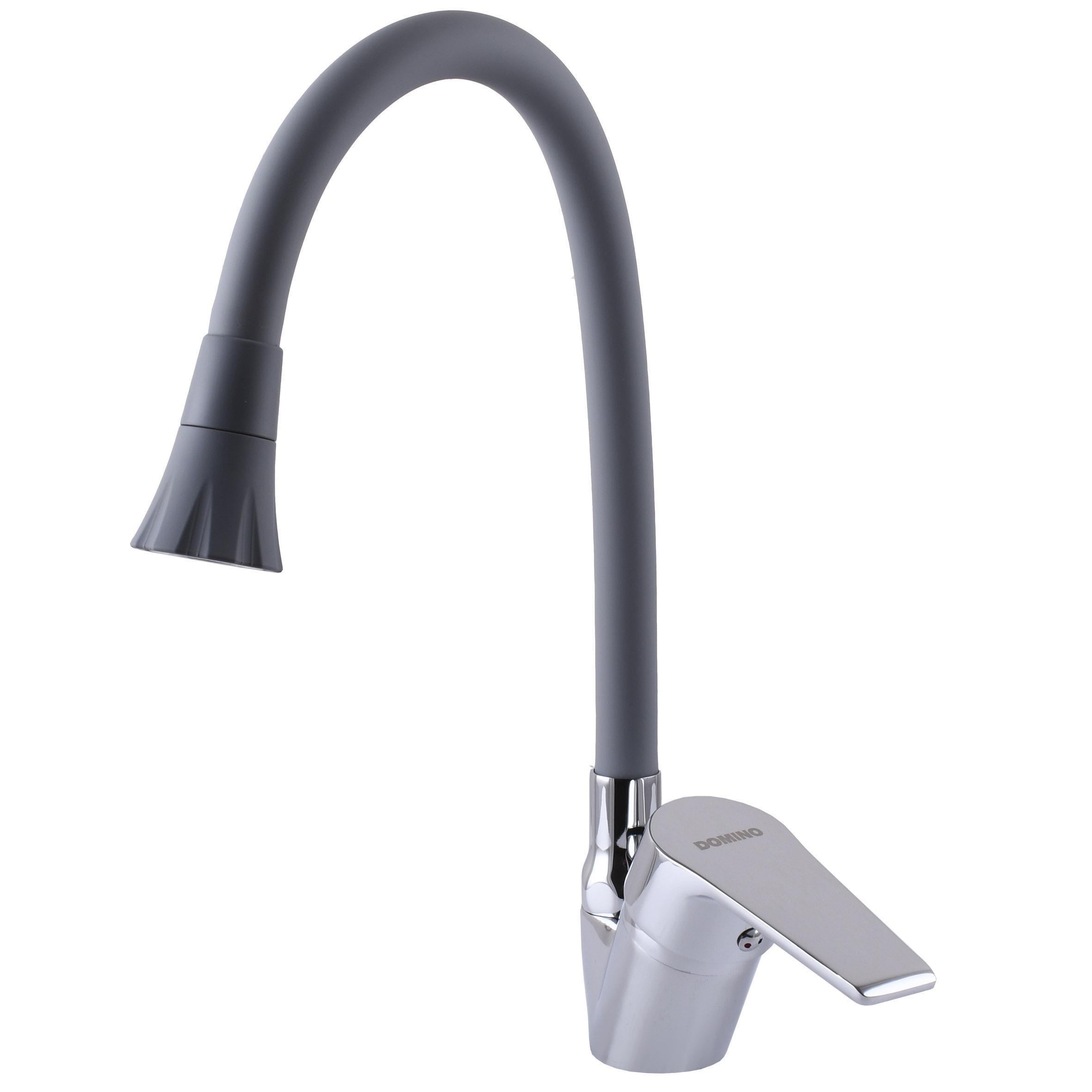 Смеситель для кухни с гибким изливом DOMINO BLITZ DBC-203SA-G03 Серый (25986)