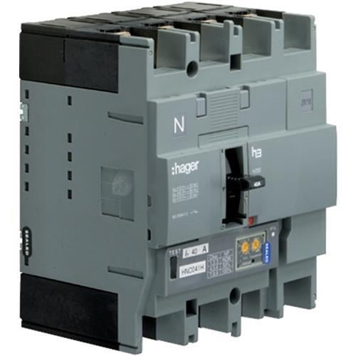 Автоматический выключатель силовой Hager 40А 70kA 4 полюса HEC041H h250 (13877)