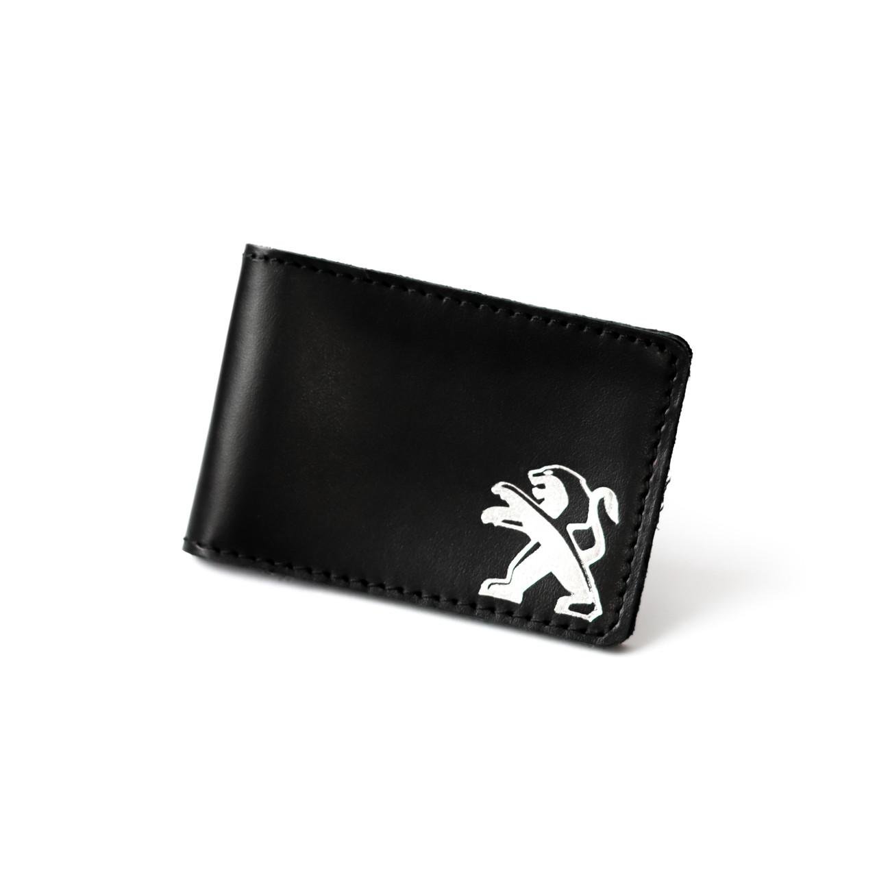 Обкладинка для автодокументів з логотипом Peugeot Чорний/Срібний (2137022460)