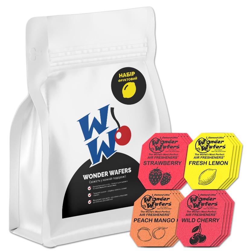 НаборАроматизаторов Wonder Wafers 16 шт. 65x50 мм Фруктовый