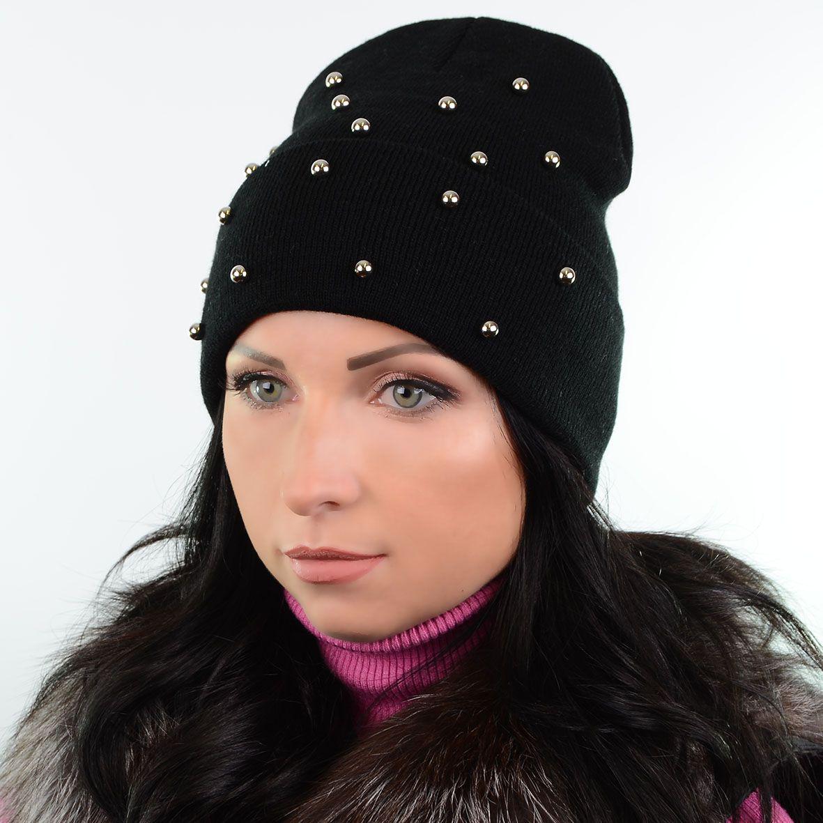 Шапка жіноча Sofi L19002 one size Чорний/Сріблястий