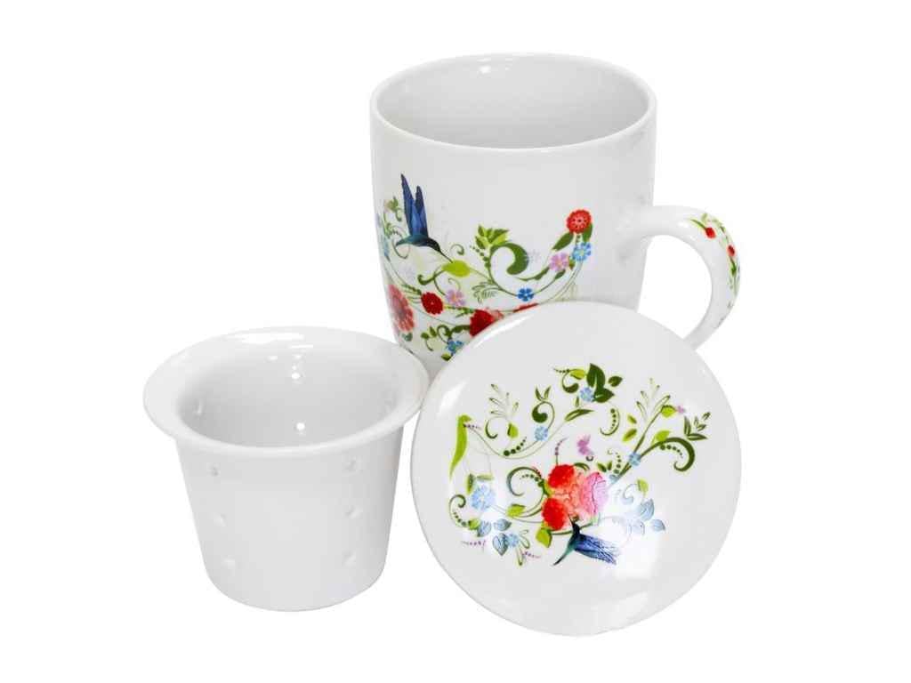 Чашка-заварник Keramia Квітковий сад 360 мл (21-279-002)