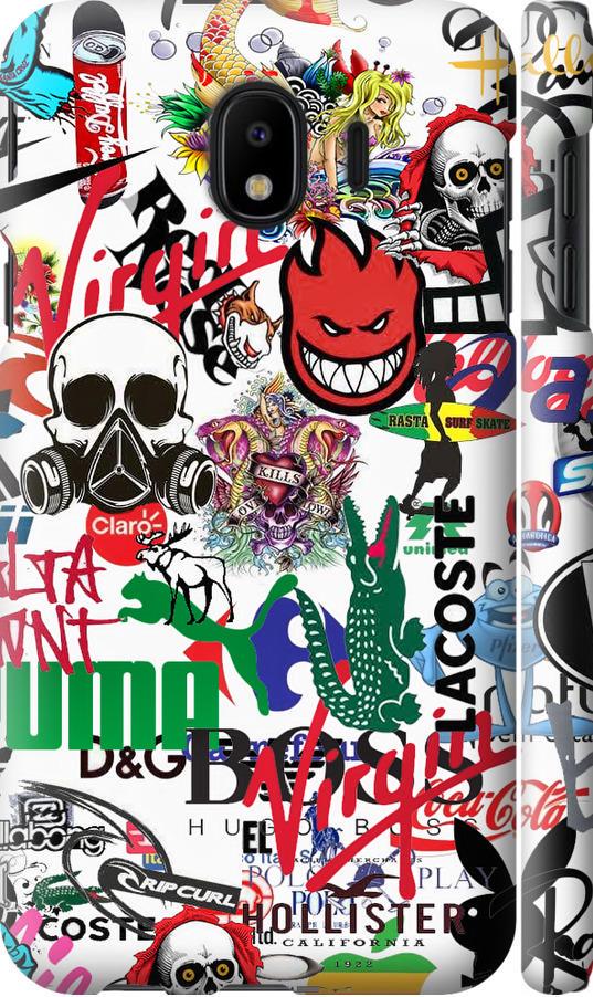 Чехол на Samsung Galaxy J4 2018 Many different logos (4022m-1487-42517)