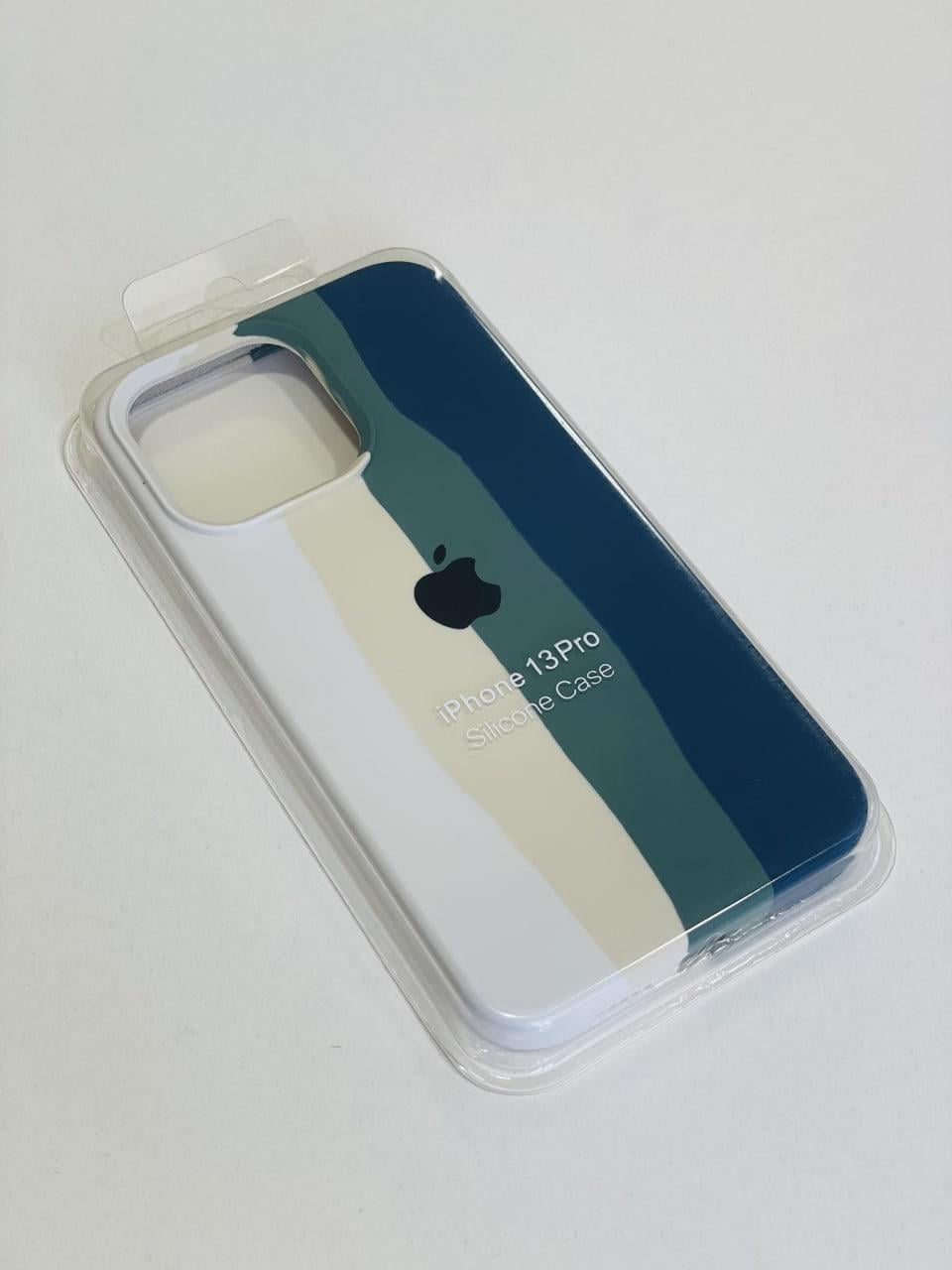 Силіконовий чохол для iPhone 13 Pro White/Dark Blue