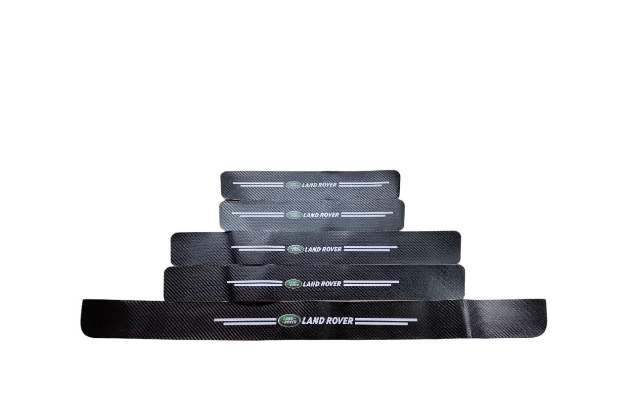 Пленка защитная накладка на пороги и бампер для Land Rover 5 шт. Черный карбон (2189810182)