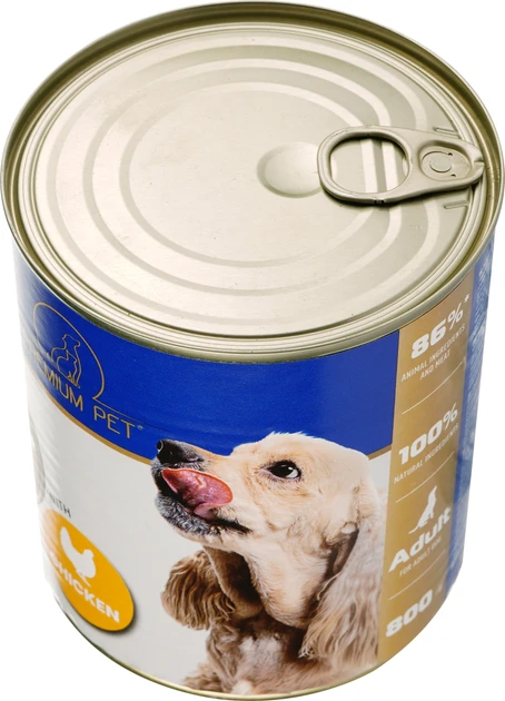 Паштет для взрослых собак Premium Pet с курицей влажный корм консерва 800 г (2641234760) - фото 4 Паштет для взрослых собак Premium Pet с курицей влажный корм консерва 800 г (2641234760) - фото 4