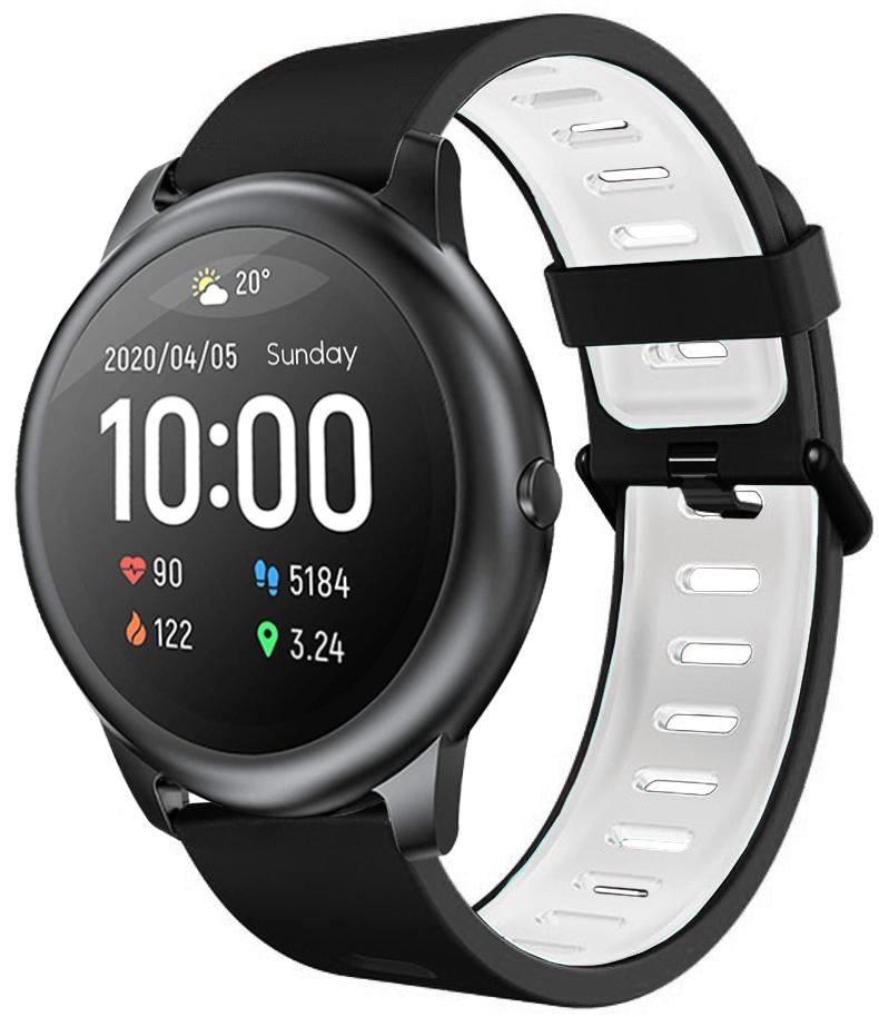 Ремінець Traf для Haylou Smart Watch Solar LS05 Black-White (23311)