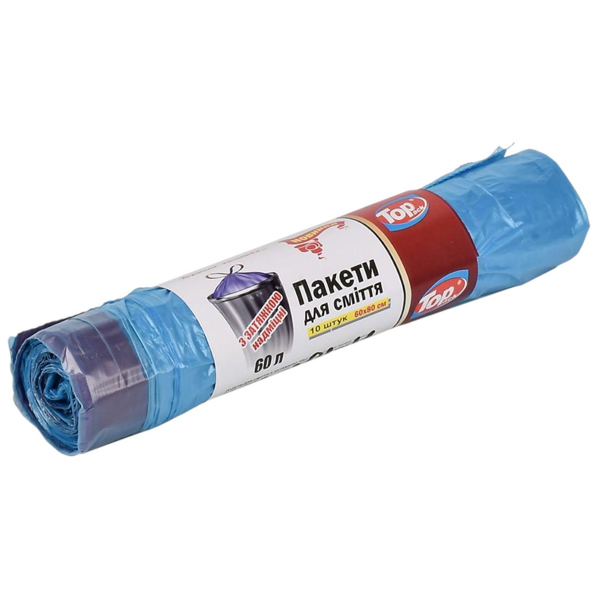Пакеты для мусора TOP PACK с затяжками 60 л 10 шт. (TP4-101-4) Пакеты для мусора TOP PACK с затяжками 60 л 10 шт. (TP4-101-4)