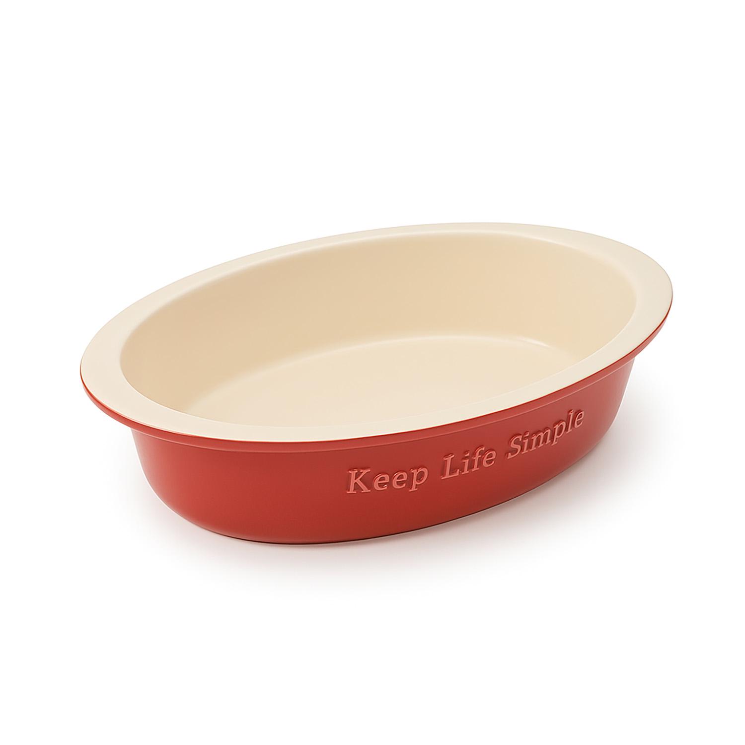 Форма для выпекания керамическая овальная 19,2х10,8х4,5 см 400 мл Красный (87061)
