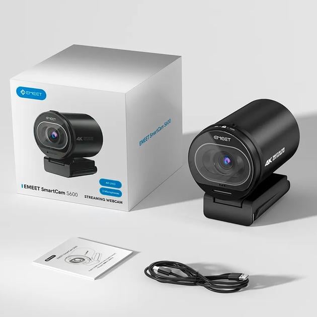 Веб-камера стриминговая EMEET S600 4К (00706) - фото 7 Веб-камера стриминговая EMEET S600 4К (00706) - фото 7