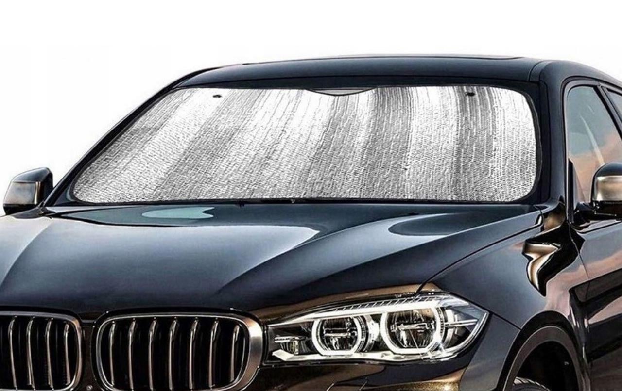 Шторка автомобільна сонцезахисна на лобове скло 2-х шарова комбінована на присосках 130х60 см Сріблястий (7334367088)