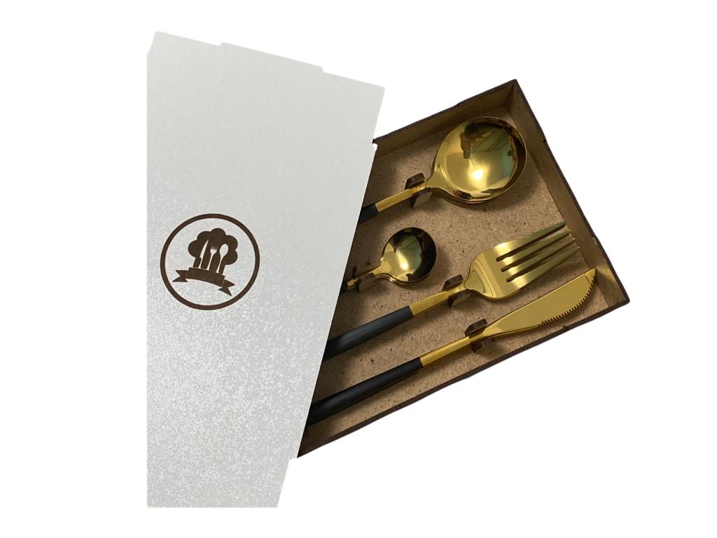 Набор столовых приборов Kitchen на 2 персоны Черный (4748242) - фото 4 Набор столовых приборов Kitchen на 2 персоны Черный (4748242) - фото 4