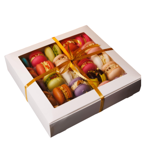 Набор макаронс 25 шт. и подарочный бокс (31952982)