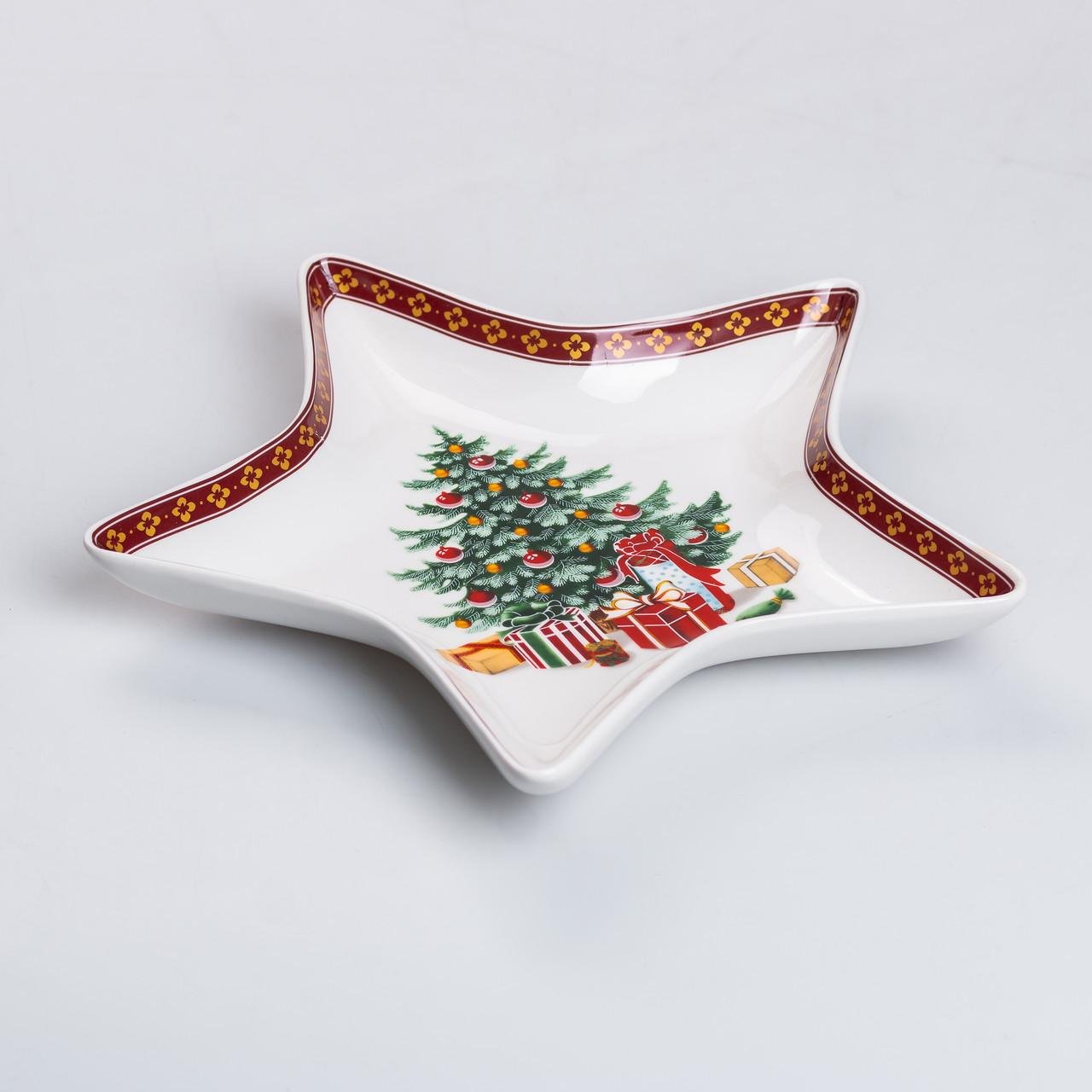 Блюдо сервировочное Christmas фигурное 25х21 см (HP-SD-2) - фото 3