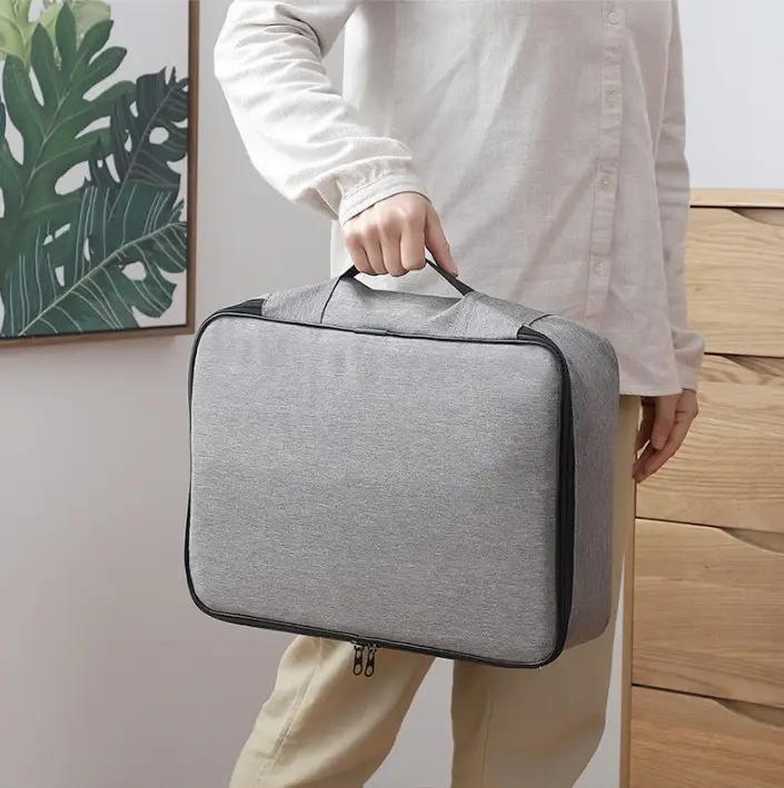 Сумка-органайзер дорожня для зберігання документів із кодовим замком Сірий - фото 3 Сумка-органайзер дорожня для зберігання документів із кодовим замком Сірий - фото 3